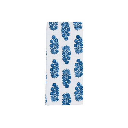 Dianthus Blue Block Towel