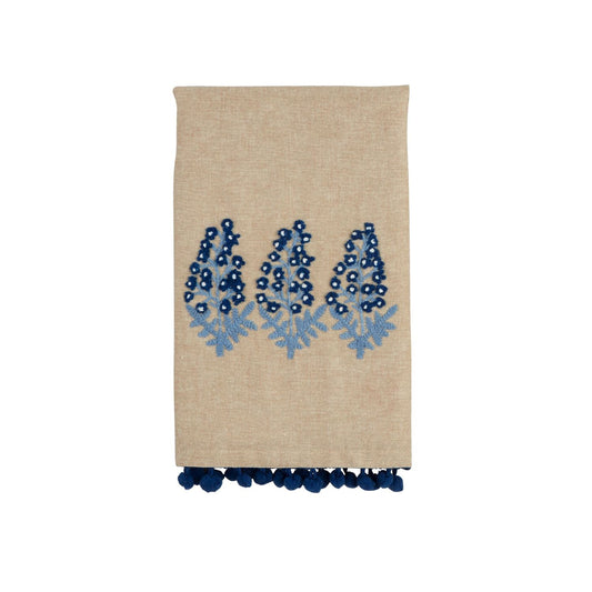 Blooms Print Embroidered Towel