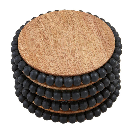 Black Beaded Coaster