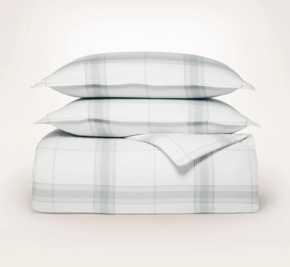 Flannel Classic Plaid Duvet Set