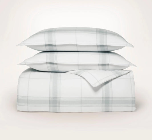 Flannel Classic Plaid Duvet Set