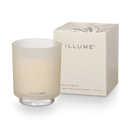 Winter White Boxed Glass Candle