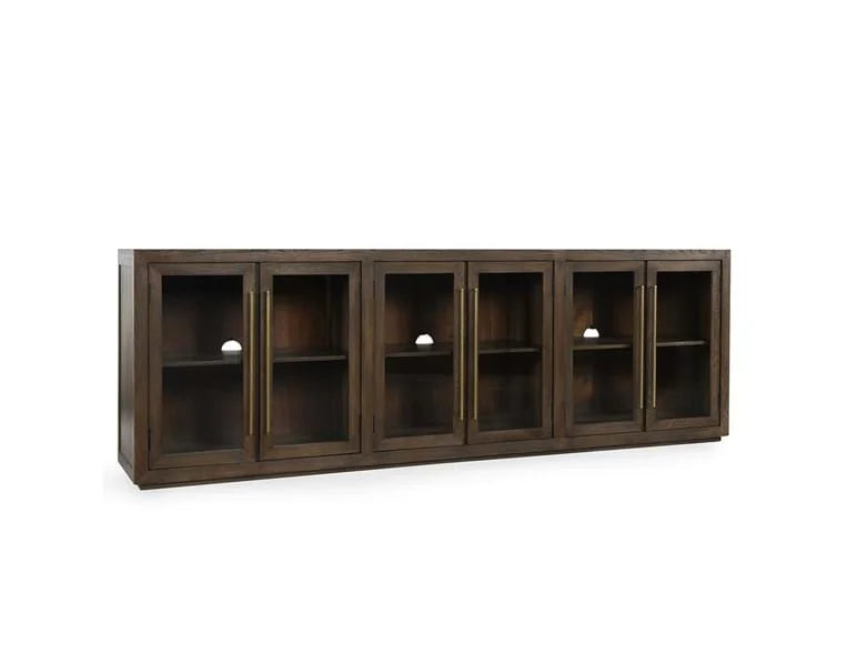 Bradley Oak Wood 6Dr Cabinet Landmark Brown