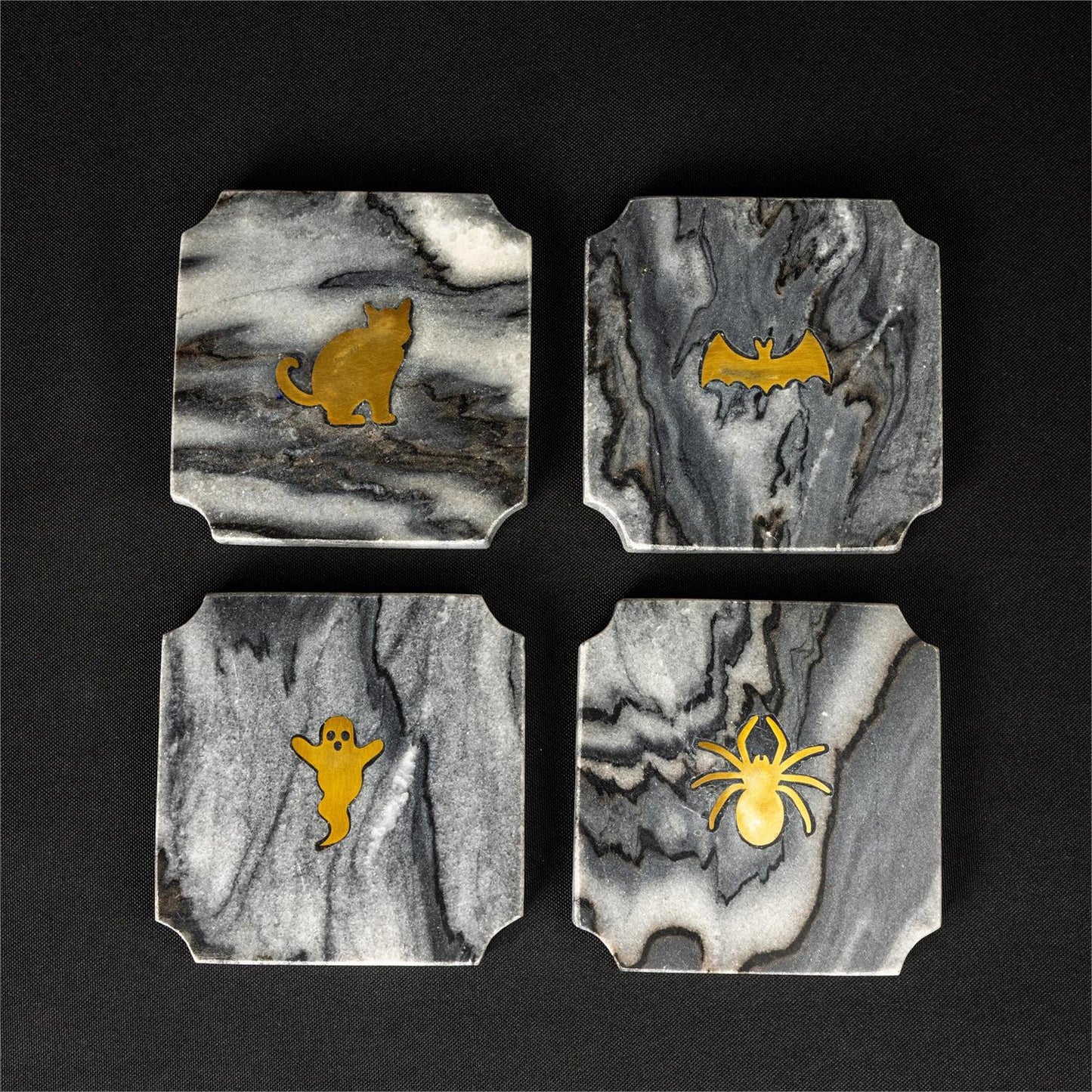 Haunted Marble Coasters