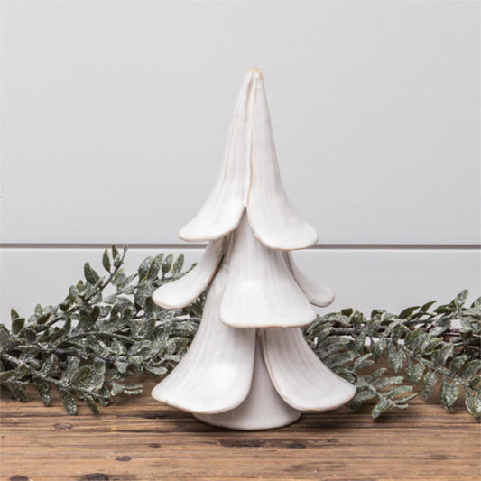 White Stoneware Tree Small