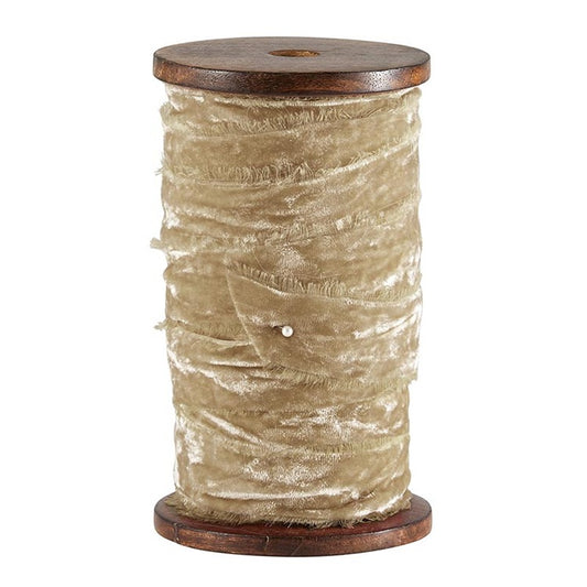 Sage Frayed Velvet