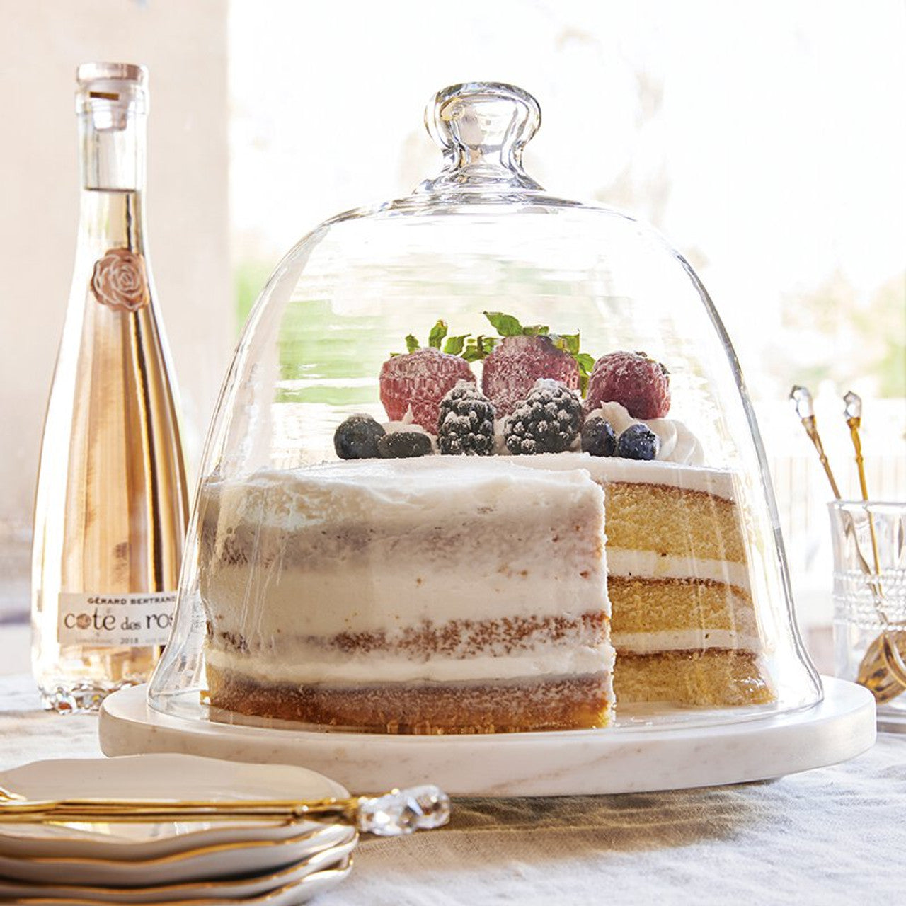 Glass Dome Cake Plate