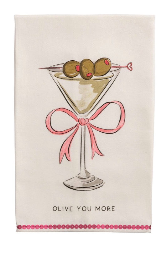 Olive You More Sequin Towel