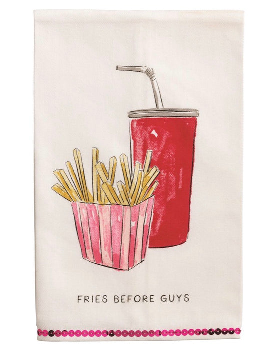 Fries Before Guys Sequin Towel