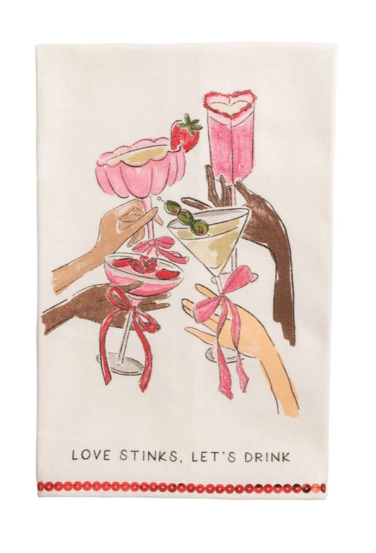 Love Stinks Sequin Towel