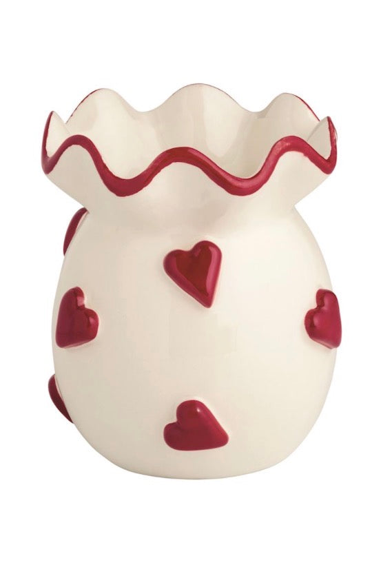 Heart Ruffle Bud Vase