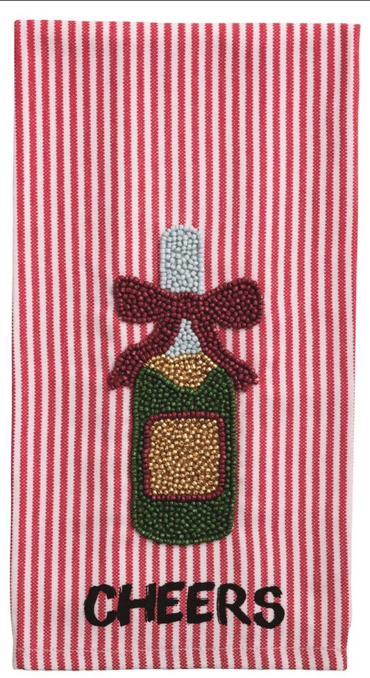 Champagne Beaded Towel