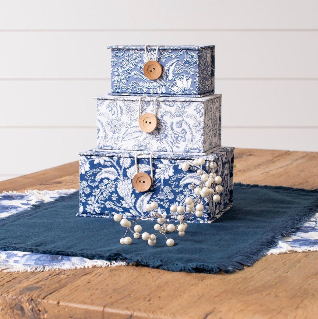 Blue & White Storage Box