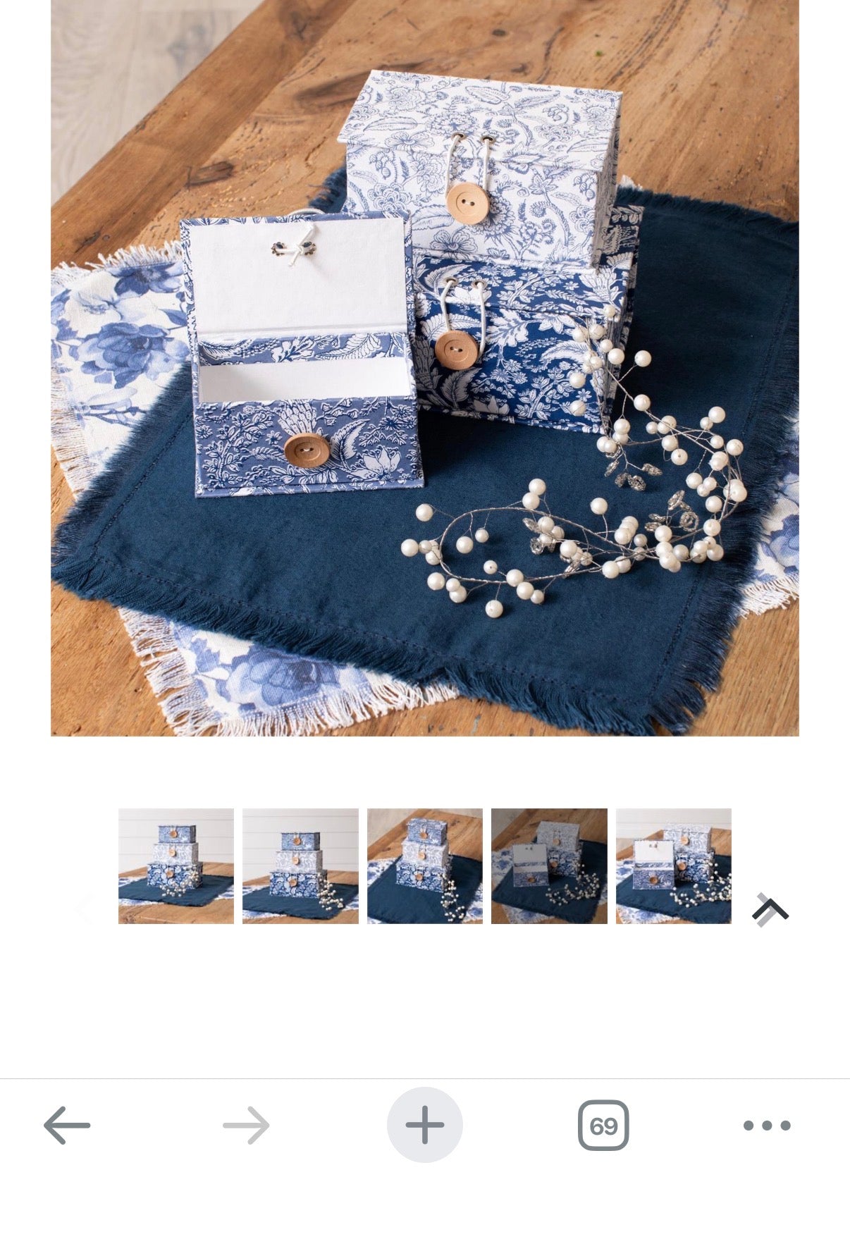 Blue & White Storage Box