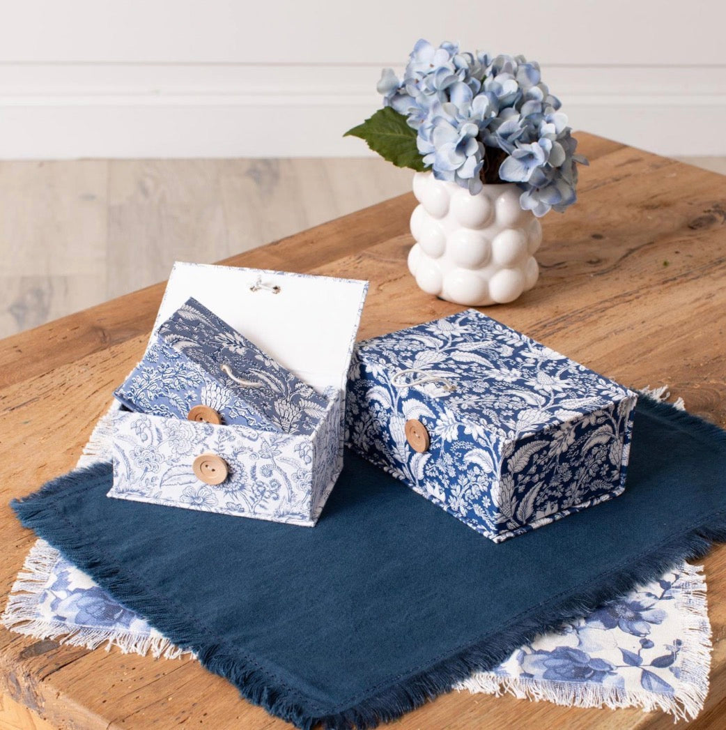 Blue & White Storage Box