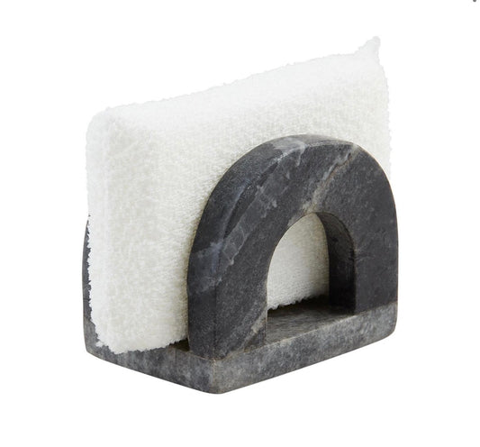 Black Marble Sponge Holder