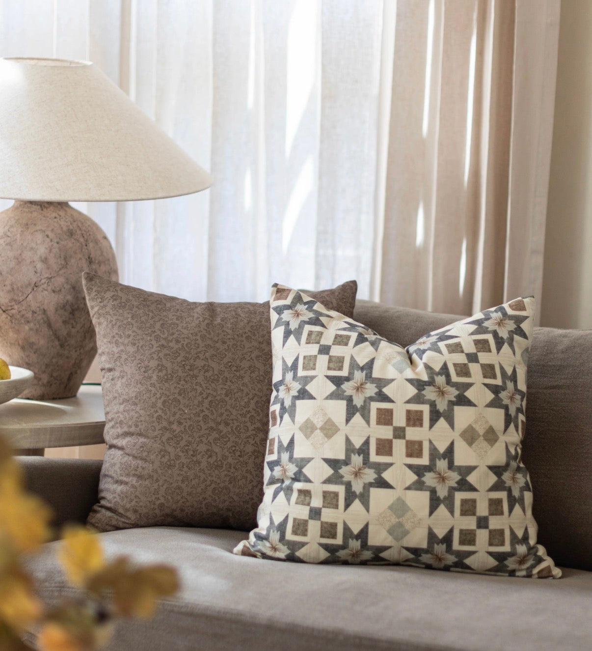 Leighton in Mauve Pillow Cover-26”