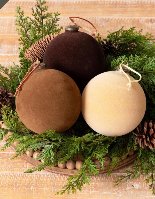 Flocked Ornament Ball