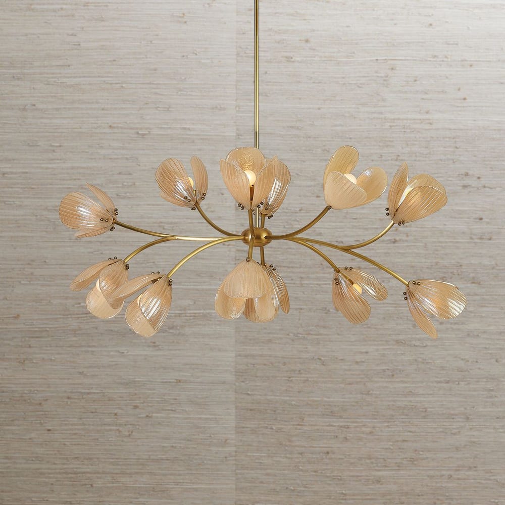 Champagne Petal Pendant