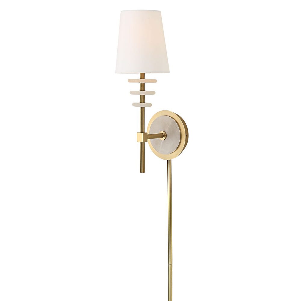 Alabaster Torch Sconce