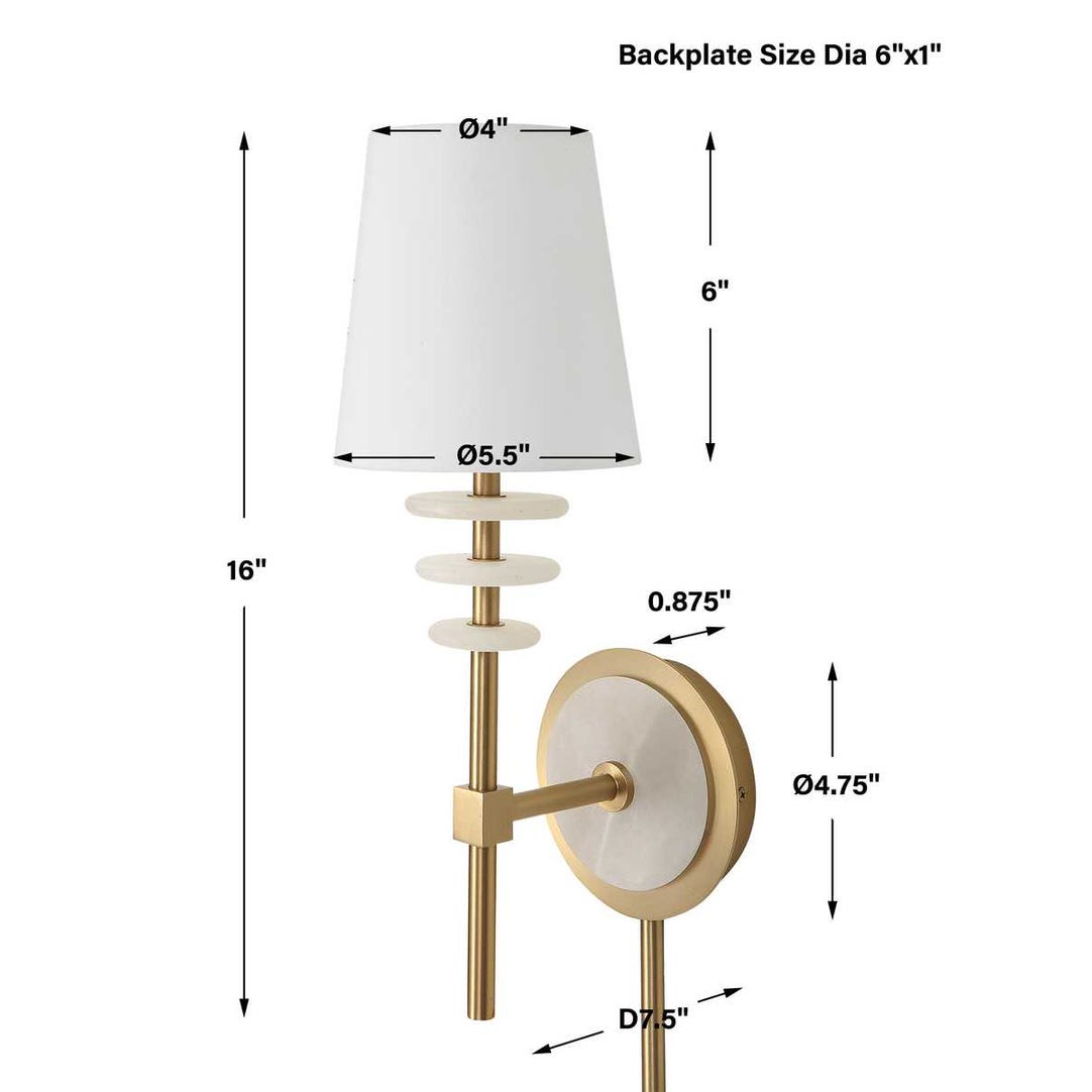 Alabaster Torch Sconce