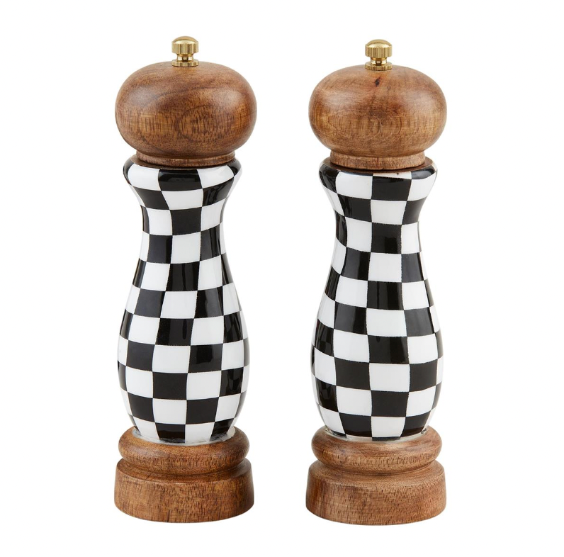 Checkered Salt & Pepper Grinders