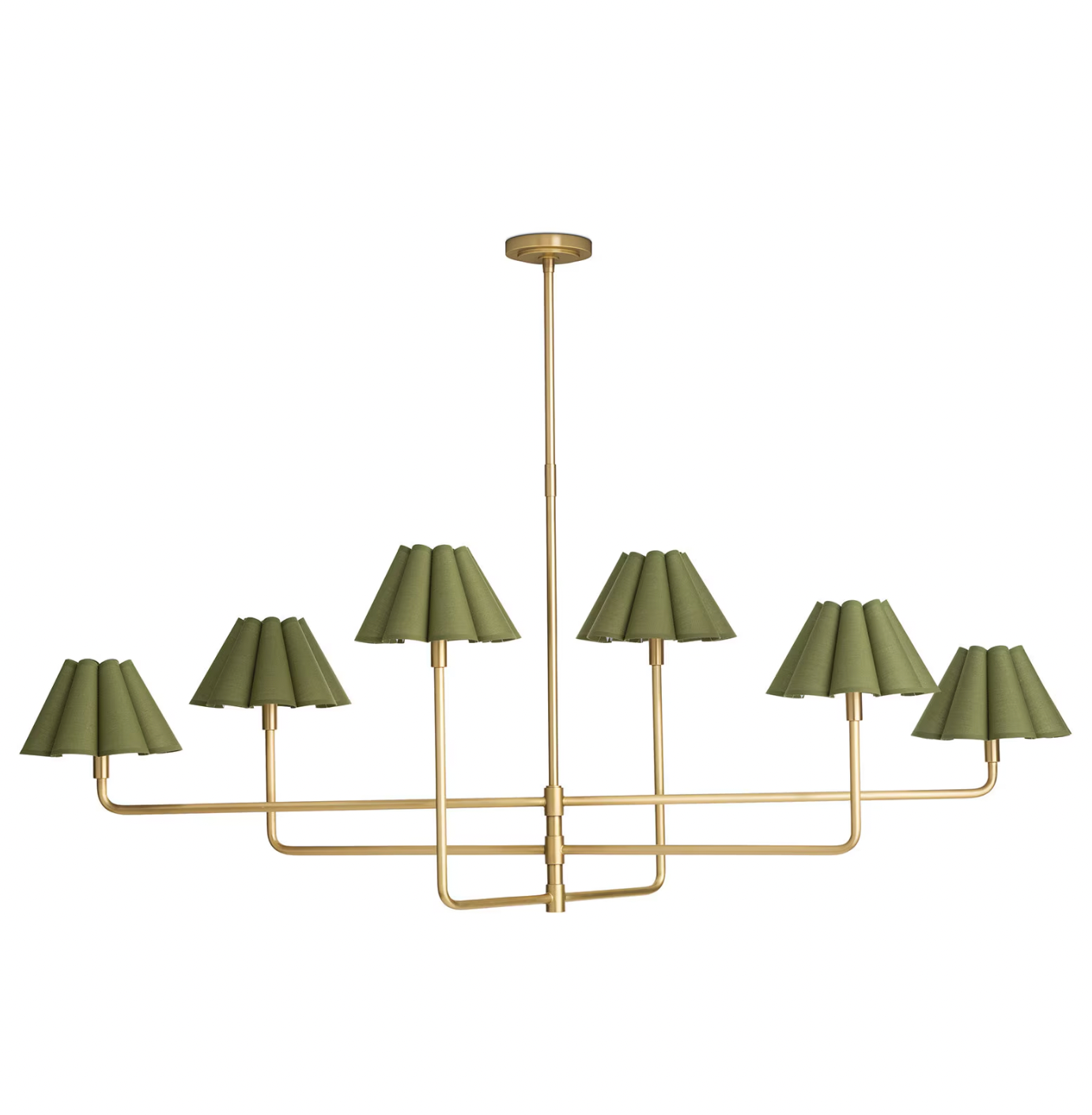 Polly Chandelier-Gold & Green