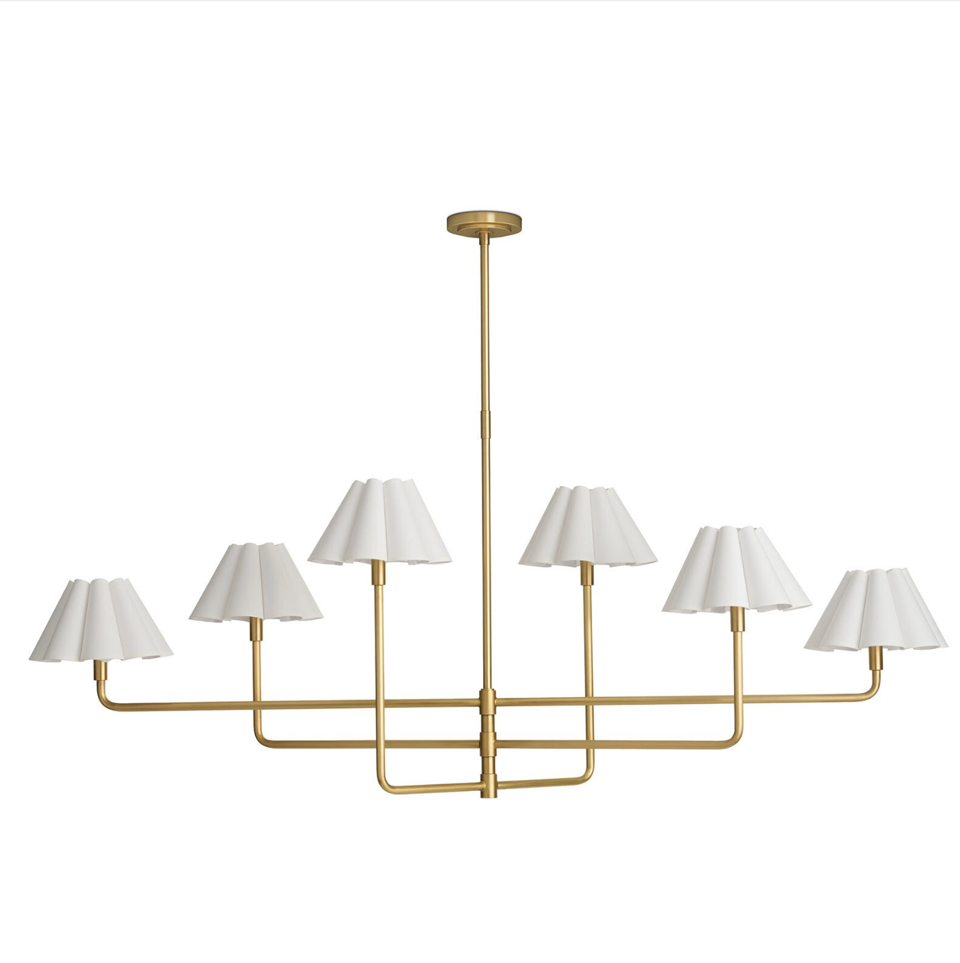 Polly Chandelier-Gold & White