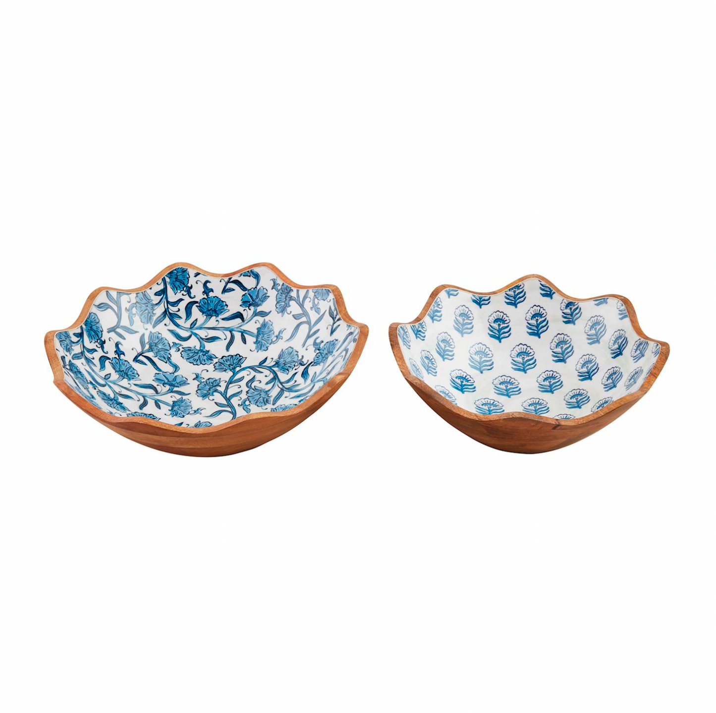 Block Print Enamel Bowl