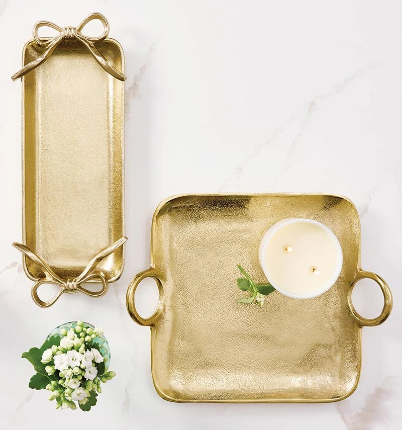 Rounded Handle Aluminum Tray