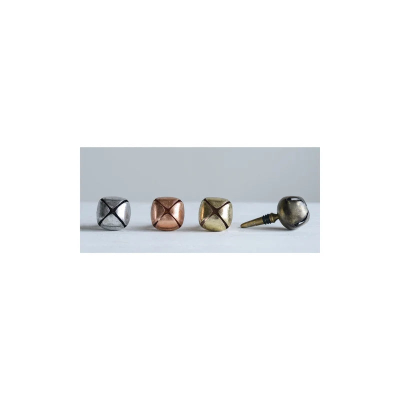 Metal Bottle Stopper with Jingle Bell, 4 Colors