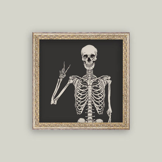 Skeleton Framed Antique Art
