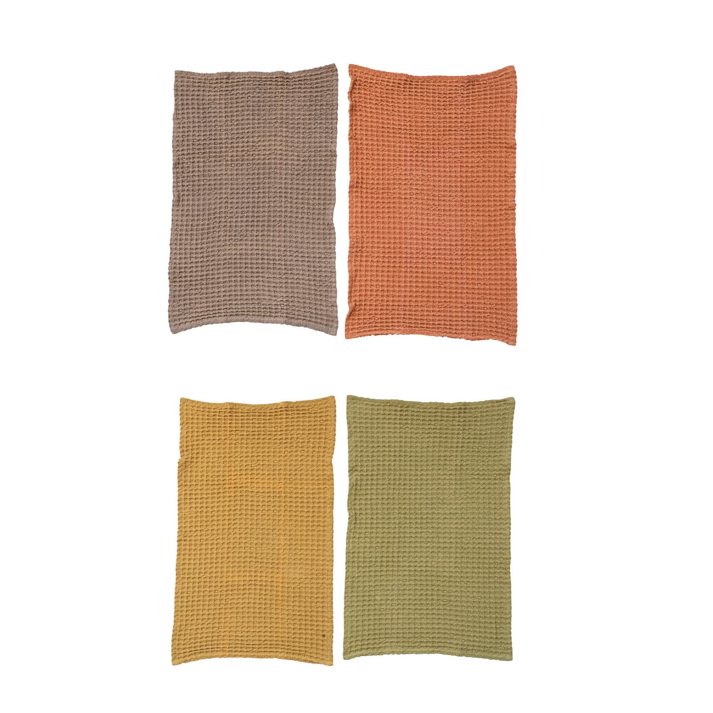 30"L x 20"W Oversized Stonewashed Cotton Waffle Weave Tea Towel, 4 Colors