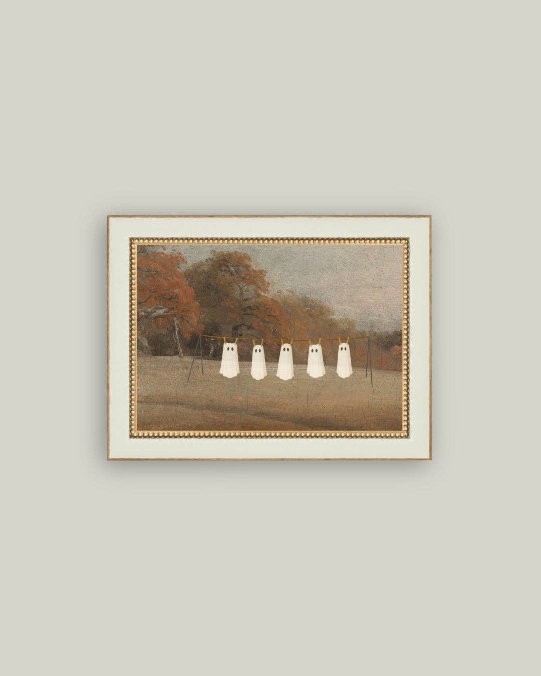 Haunted Laundry Framed Antique Art 9x7