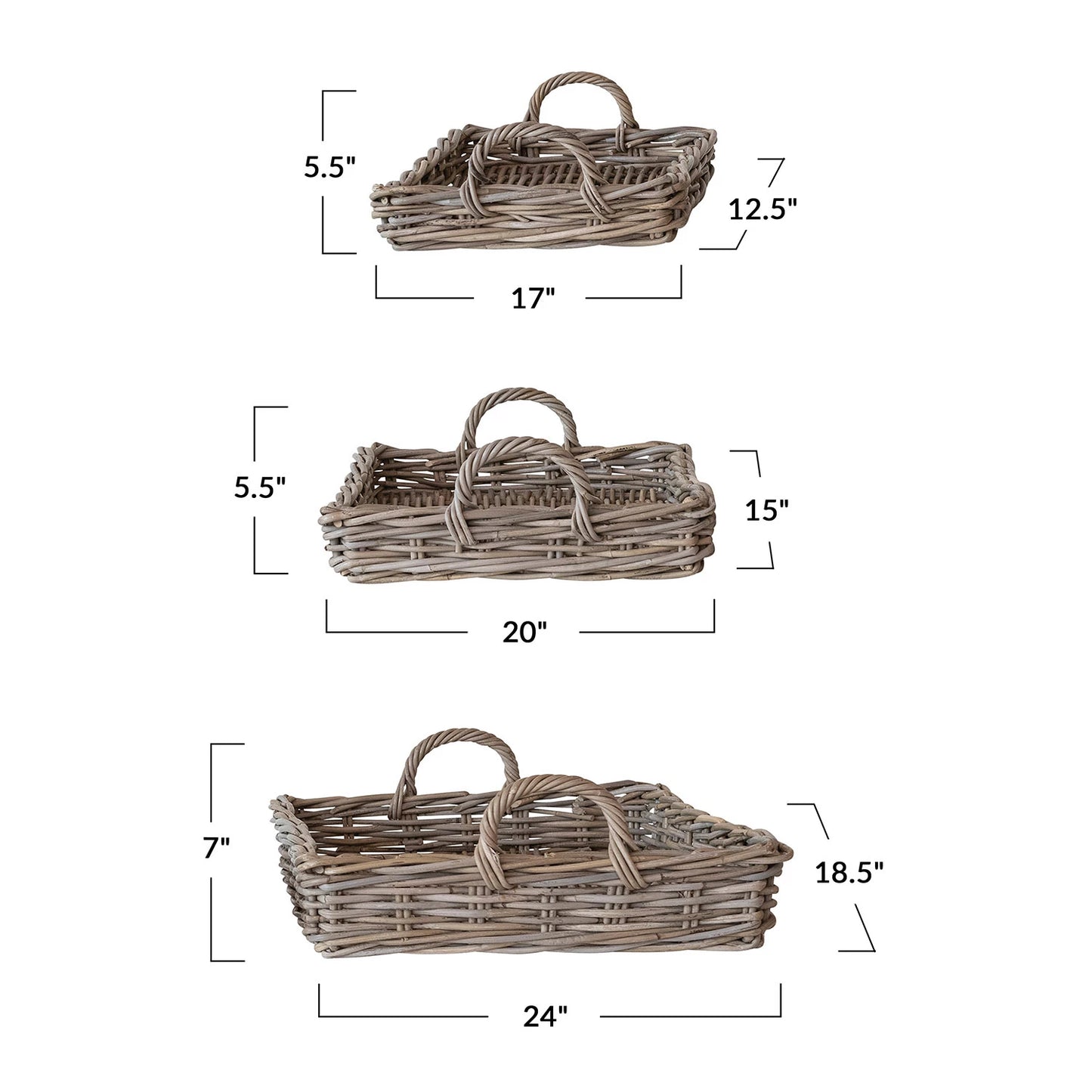 Woven Rattan Tray