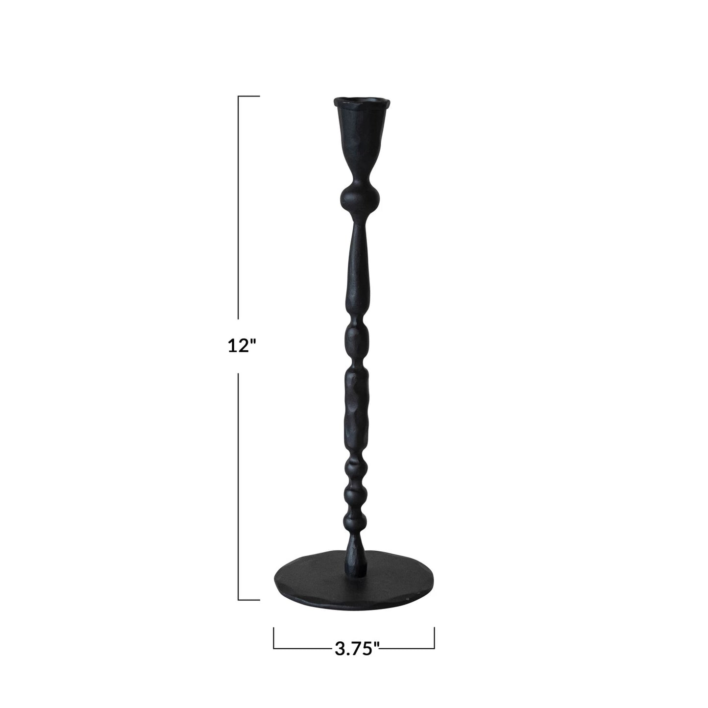 Cast Iron Taper Holder Black