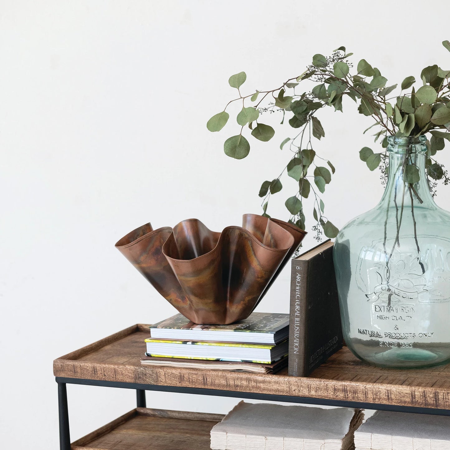 Metal Ruffled Bowl