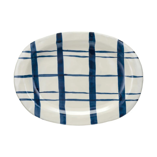 Hand-Painted Stoneware Plate