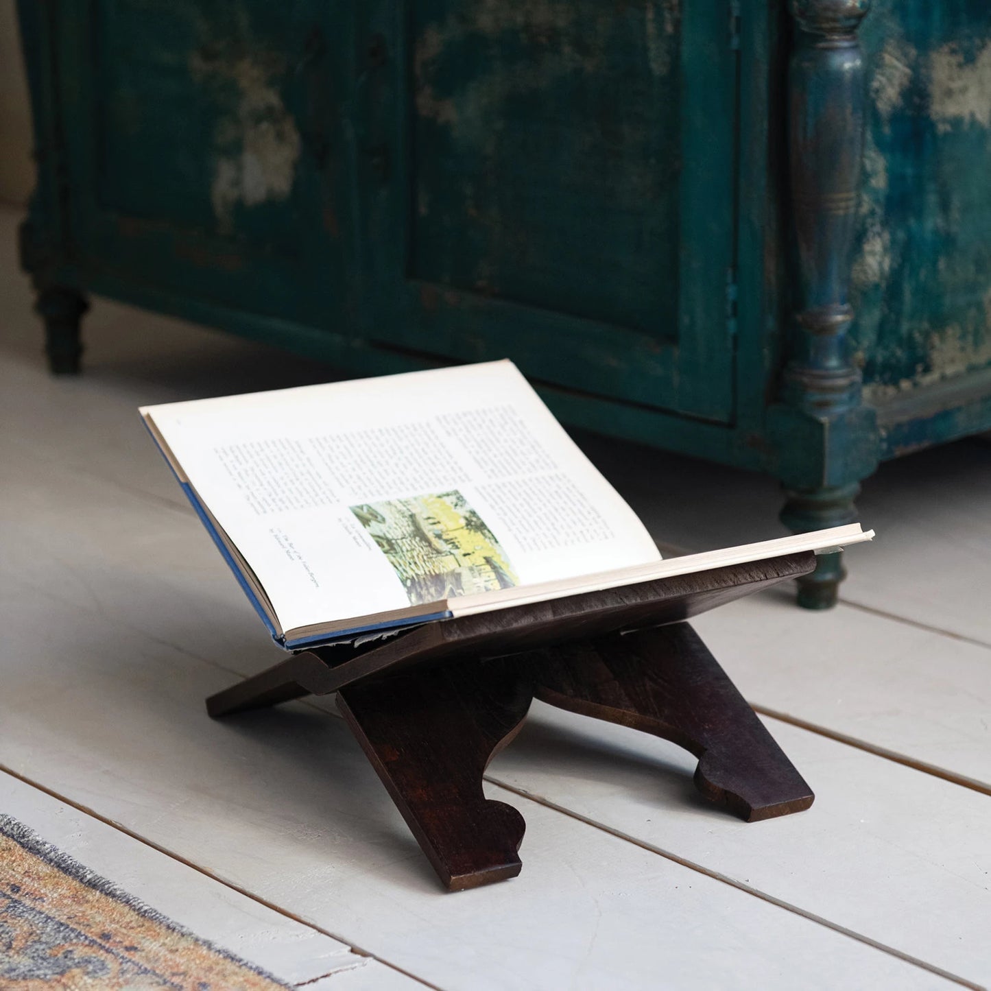 Reclaimed Wood Vintage Reproduction Oversized Folding Book Holder