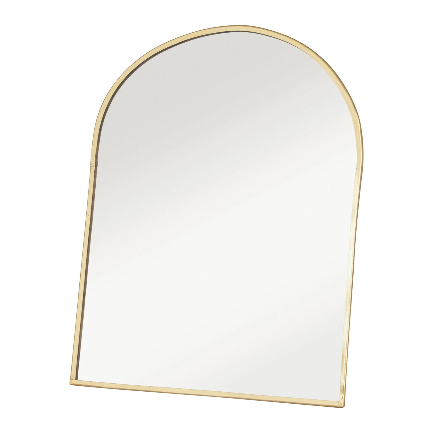 Brass Arched Standing Mirror