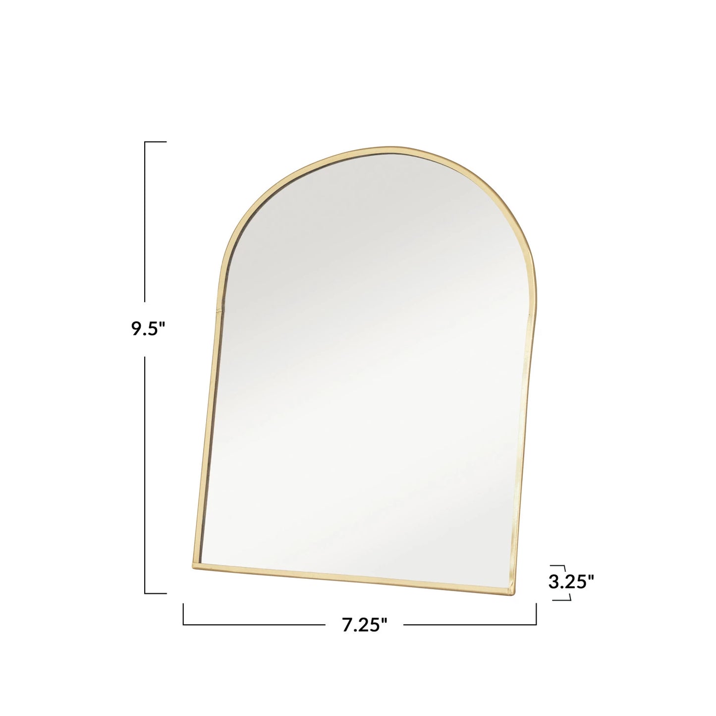 Brass Arched Standing Mirror