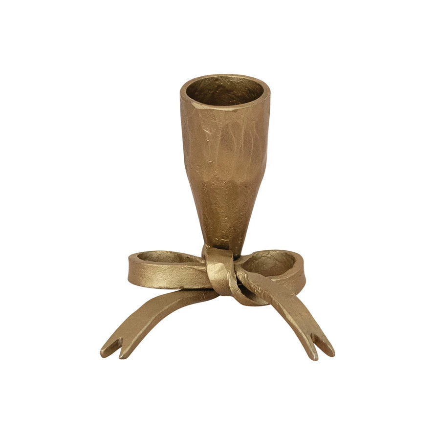 Hand-Forged Iron Bow Shaped Taper Holder
