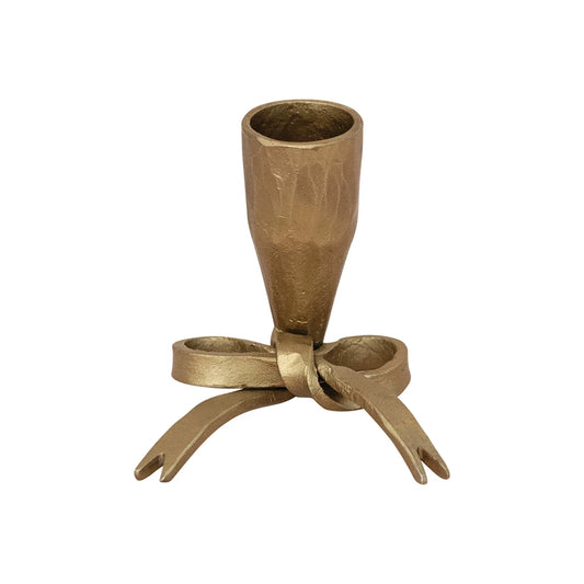 Hand-Forged Iron Bow Shaped Taper Holder