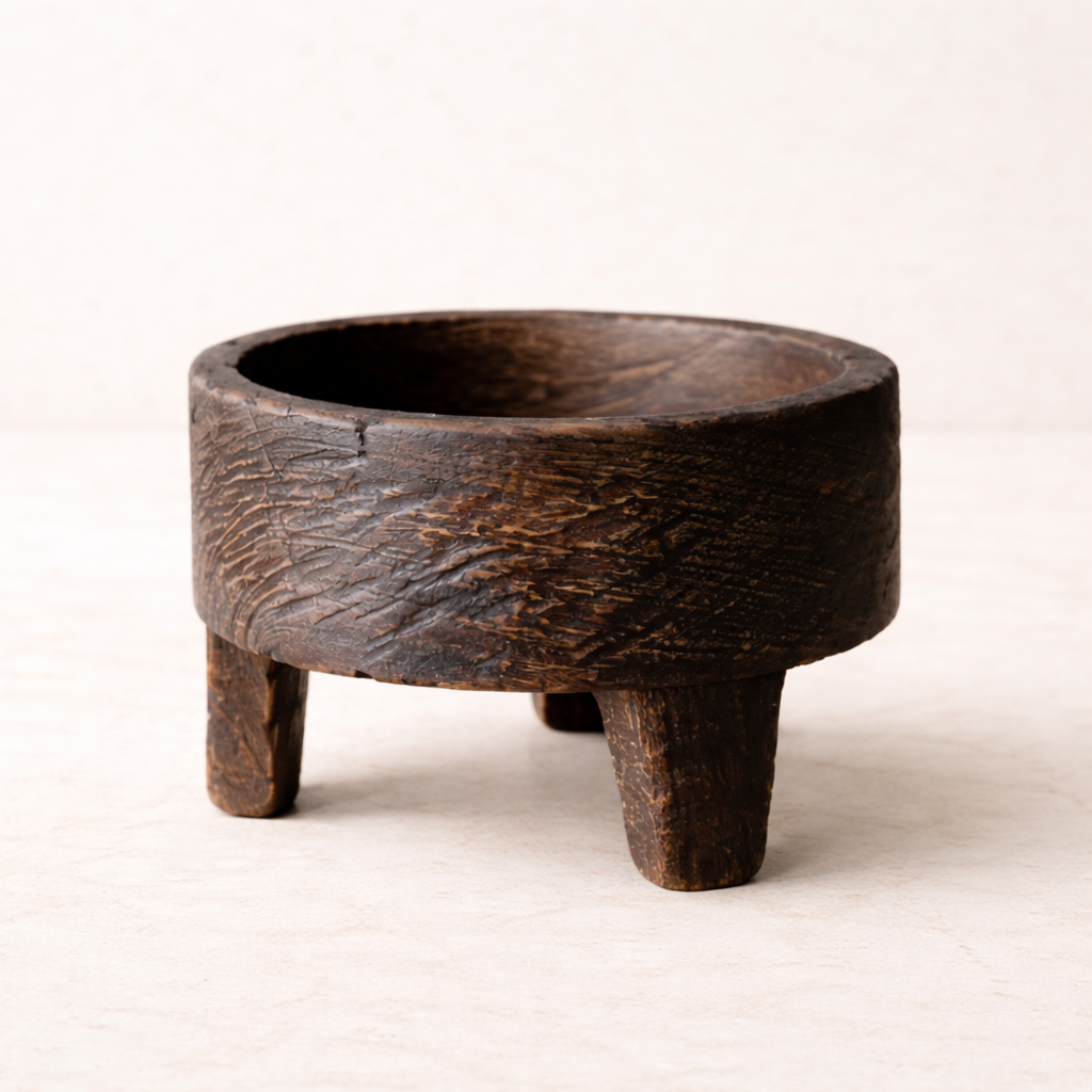 Vintage Inspired Wooden Bowl Riser