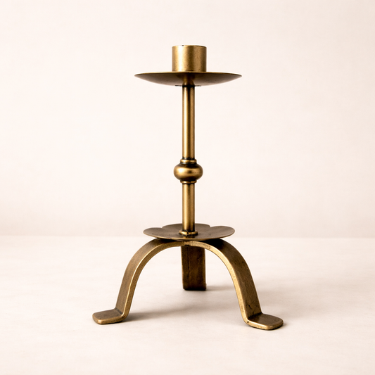 Iron Tripod Pillar Candle Holder