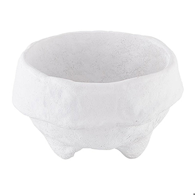 Paper Mache Bowl White