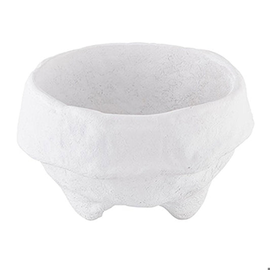 Paper Mache Bowl White