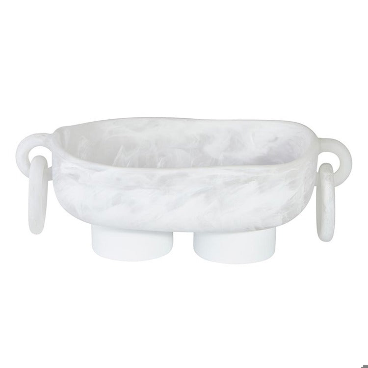 Wht Rin Fted Oblng Bwl W/rings