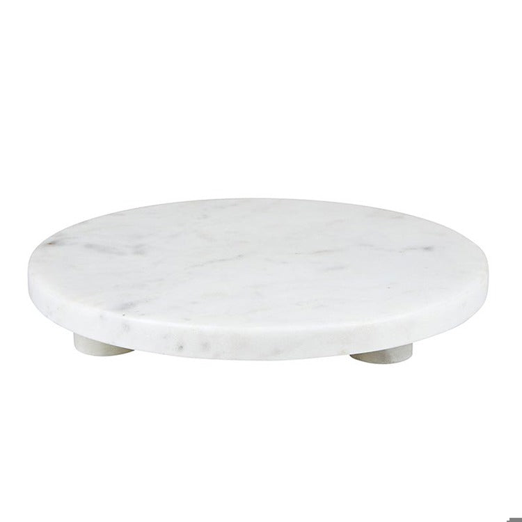 Wht Marble Stack Tray - 10"Dia