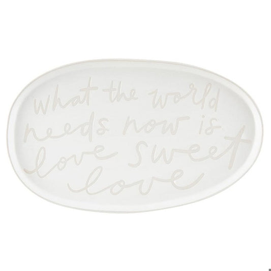 Ceramic Oblg Plte - Sweet Love